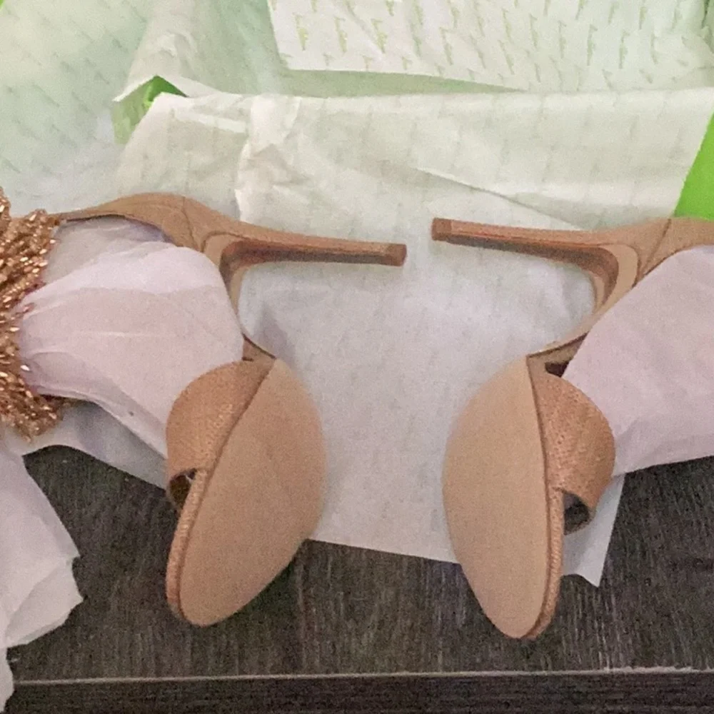 NIB Sam Edelman Size 8M Shoes Tan Raffia - Picture 3 of 7